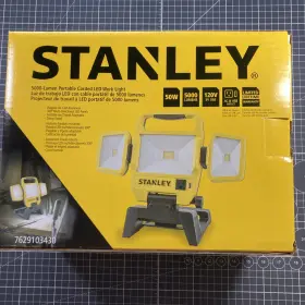 7629103430 Stanley 5000-lumen Led Work Light With Stand - Long-lasting Integrated