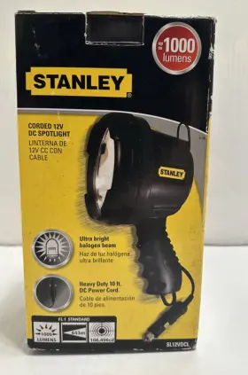 Sl12vdcl Stanley 814632011088 Corded 12 Volt Dc Halogen Spotlight Model Open Box