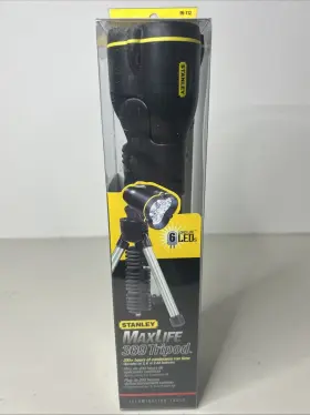 95-112 Stanley Brand New Maxlife 369 Tripod Led Standing Adjustable Flashlight Aa Batt