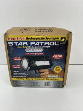 18139 Star Patrol Platinum Mega-bright Rechargeable Spotlight Tactical And Emergency