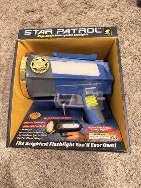 R1-0825 Star Patrol Mega-bright Rechargeable Led Spotlight 10 Modes Blue
