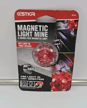 00105 Stkr Magnetic Light Mine Flashlight Hands Free New