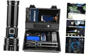 Us-st1476 Sunitact Flashlights High Lumens Rechargeable Flashlight Led 990000 Lumen Navy Blue