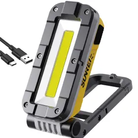 Sunrei Su-v1000-yellow Led Rechargeable Magnetic Work Lights Cob Mechanic 1000 Lumens Magne