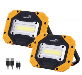 Sunzone 741802527530 Led Work Light Portable Flood With Magnetic Base Rechargeable Waterproo
