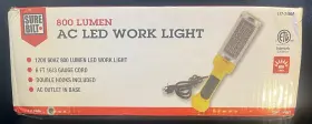 L17-2456a Sure Bilt 800 Lumen Led Work Light 120v 60hz 6ft 16/3 Gauge Cord Double Hook
