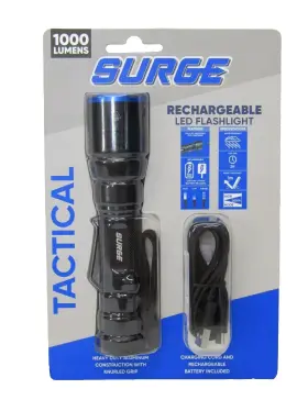 Hhl3080as Surge 850027147659 1000 Lumens Rechargeable Led Tactical Flashlight - New