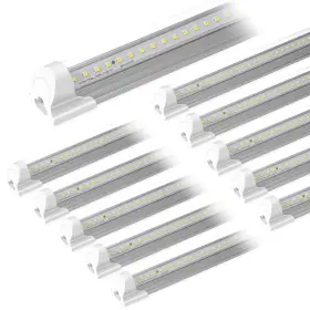 Szhlux 762765585597 10 Pack Led Shop Light 4ft 42w 5000k 6300lm Daylight White V Shape T8 Tu