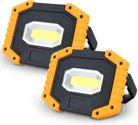 T-sun 313052344351 Rechargeable Led Work Light 30w 2000lm Portable Waterproof 2 Pack