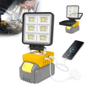 F0120-60 T-sun Battery Work Lights For Dewalt 20v Portable Flood Light 52w 5200lm