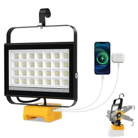 T-sun F04100 100w Led Work Light Compatible With Dewalt 20v Max Battery 10000lm Portable
