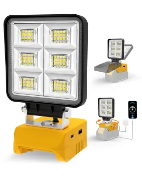 Ts-f0120-60-dw T-sun Rechargeable Led Work Light Portable Compatible With Dewalt 20v B