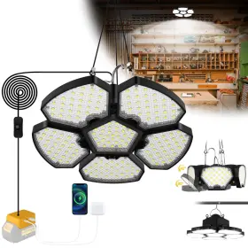 Ts-f0450-60-k-dw-1p T-sun Battery Operated Shed Lights Led Work Light Compatible With Dewalt 20v Batte