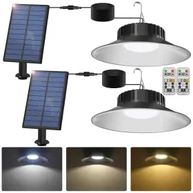 Ts-s4401 T-sun Ts-s4401- 60 Solar Shed Lights 2 Pack Pendant Outdoor Indoor Garden Light Wi