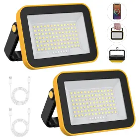 Wl2000 T-sunus 2 Pack Portable Led Work Light With Stand Super Bright Smd Flood Lights 5 Mo