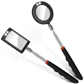 Tatuo 713346010601 Led Mirror Inspection Telescoping Round Square Tool