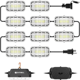 Texthell 717018327783 100ft Led Construction String Lights 150w Super Bright 15000lm Plug In Linka