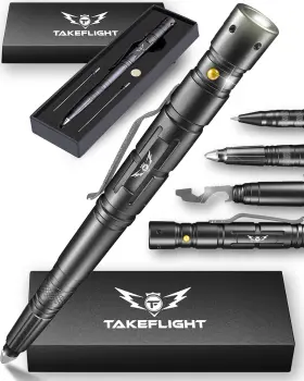 Tf Takeflight 712038556823 Tactical Pen - Self Defense With Flashlight Multi T