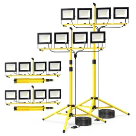 Toprated 653998512651 2 Pack Led Work Light With Stand 28000 Lumen 110v 4 Adjustable Head Outdoor F