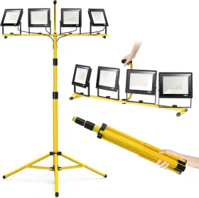 Toprated 726084106581 Plug In Led Work Light With Stand 28000 Lumen 110v 4 Adjustable Head Outdoor Flo