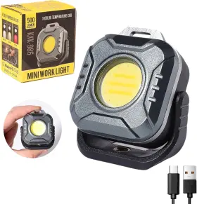 Trade Co.ltd. 744110869774 Mini 500 Lumens 1200 Mah Magnetic Led Work Light Rechargeable For Car Repairing