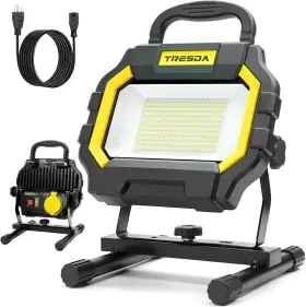 Tresda 445051978923 Hybrid Led Work Light 50w Super Bright 6000lm Dual-power Rechargeable Ligh
