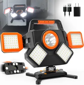 St55-gn Tresda 55w Rechargeable Work Light 5000lm Foldable Magnetic 8000mah - Nib