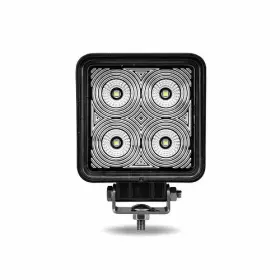 Tled-u27 Trux Accessories Universal White Square Work Light With Flood Beam-clear Lens-black Housing