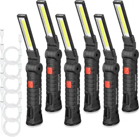 Er-tuanse-624 Tuanse 6 Pcs Fathers Day Tool Gifts Rechargeable Led Work Light With Magnetic Ba