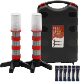 Twinkle Star 724190830338 Emergency Roadside Flares Kit Led Safety Strobe Road Warning Light Highway Beaco