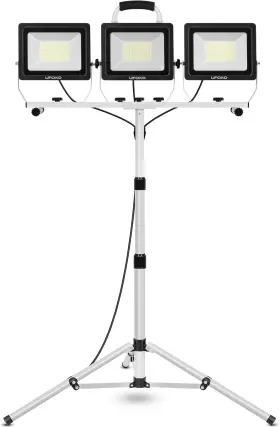 Xy0021 Ufond 22000 Lumen Led Work Light With Stand 3 Head And Adjustable Tripod
