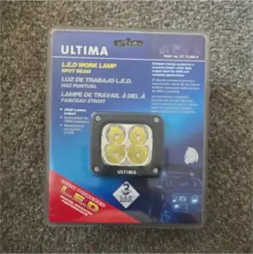 Ut72040 Ultima Led Worklight Spot Beam 2000 Lumens Corded Polycarbonate Lens Black