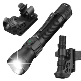 Ultrafire 723803058916 Tactical Edc Flashlight With Holster 1350 High Lumens Rec... Fast Ship