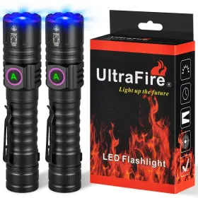 Sp69-365 Ultrafire Powerful 365nm Uv Flashlight - Rechargeable Led Blacklight Multi-f