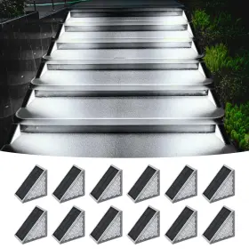Ip67 Uni Pnr 768507793732 Solar Stair Lights Outdoor 12 Pack Waterproof Sol