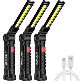 Unusroom 768502828934 Rechargeable Led Work Light With Magnetic Base And Hanging Hook 360 Rotate