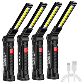 Unusroom 768502830401 Tool Gifts For Men Rechargeable Led Work Light With Magnetic Base And Hanging