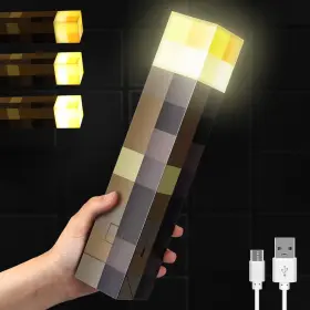 B0cxm5pppn Vatitont Light-up Wall Torch - 3 Lighting Levels Usb Rechargeable Night Lamp