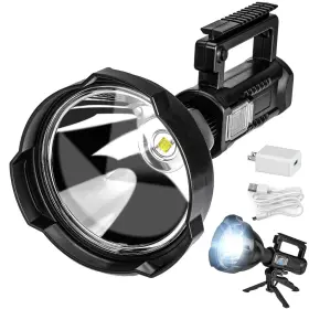 W590591 Venlon Superbright Big Size Rechargeable Led Handheld Flashlight Spotlight 4 Modes H