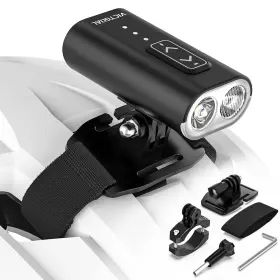 Victgoal 709690844191 Bike Helmet Light 800 Lumens Rechargeable 13 Modes Front With