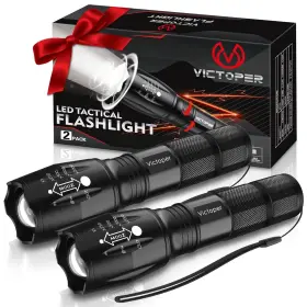 B09pmkbhf1 Victoper Led Flashlight 2-pack High Lumens Tactical Torch 5 Modes Waterproof