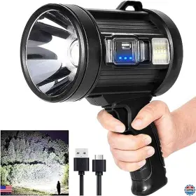 W-5113 Visit The Mixilin Store 90 000 Lumens Rechargeable Handheld Spotlight - Ultra-bright Led Light
