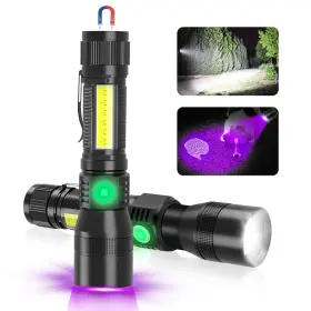 Tactical1000 Vnina B089y25ttf Uv Rechargeable Flashlights High Lumens 3 In 1 Led Black