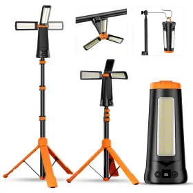 Vb-lyd-1290 Volisaber Rechargeable 5500 Lumens Led Camping Light With Stand 85.9 In Tripod And Sola