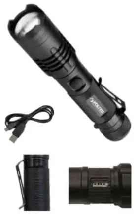 08-00607 Voltec 803058016074 850 Lumen 10w Led Rechargeable Flash Light Multi
