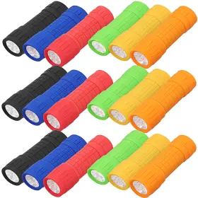 Vyndicca 751753320166 18pack Mini Flashlights 9-led Handheld Flashlight Assorted Colors Led Fl