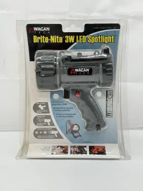 Wagan 084367043214 Tech Brite-nite 3w Waterproof Rechargeable Durable Led Spotlight