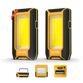 Y39yy Warsun 2 Pc Led Rechargeable Work Light Magnetic Cob Portable Worklights 40w 1500