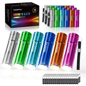 Maf-30 Wdtpro Led Mini Flashlights 18 Pack Aluminum Bright Flash Light With Lanyard