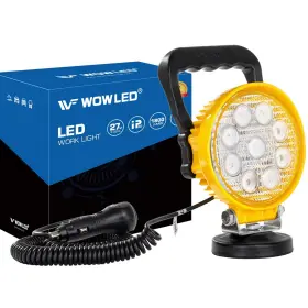 Wfpower 767912215358 High Brightness Led Work Light Yellow Diecast Aluminum Housing Magnetic Ba